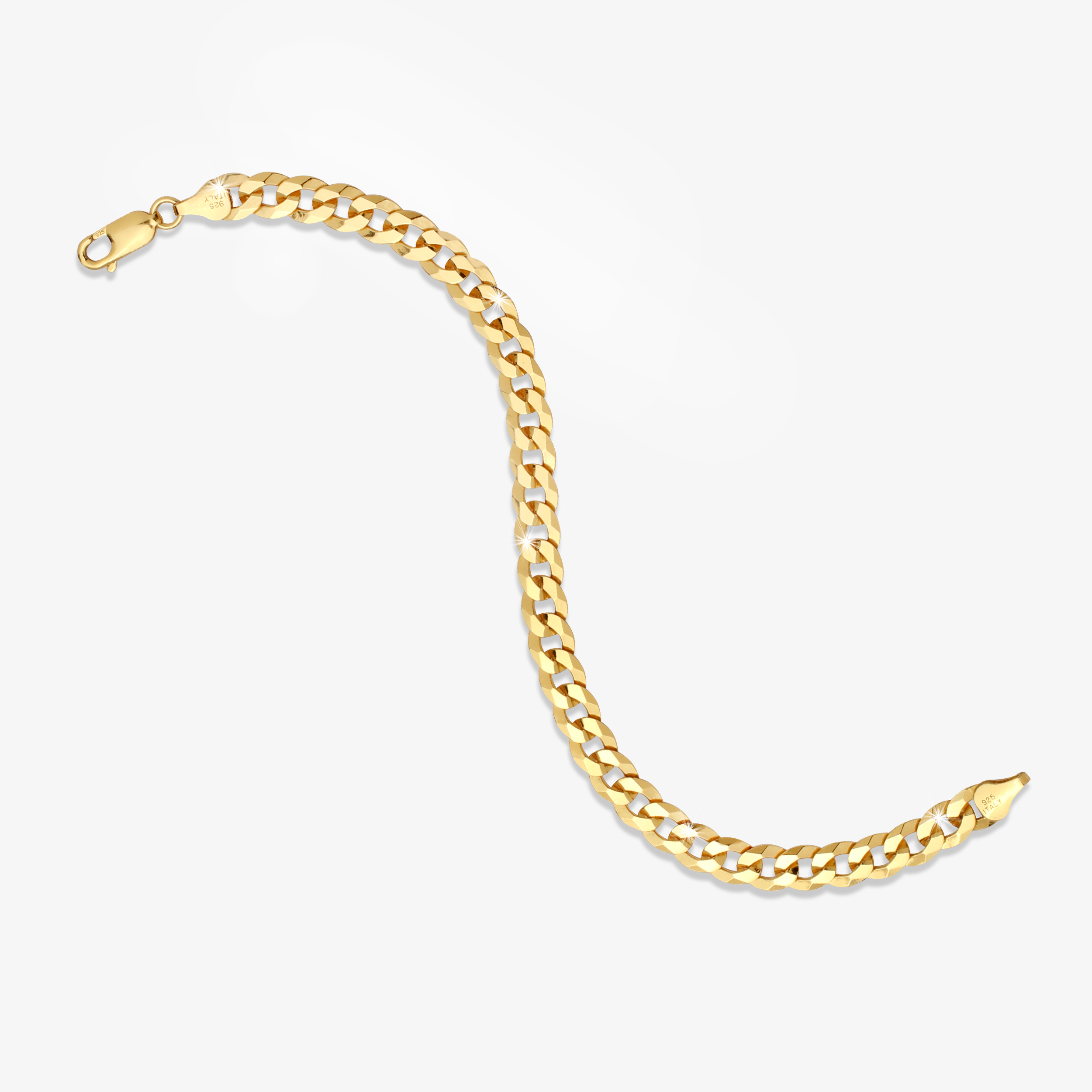 7mm-Flat-Cuban-Link-Bracelet-Yellow-Gold-d 7mm Flat Cuban Link Bracelet Yellow Gold d