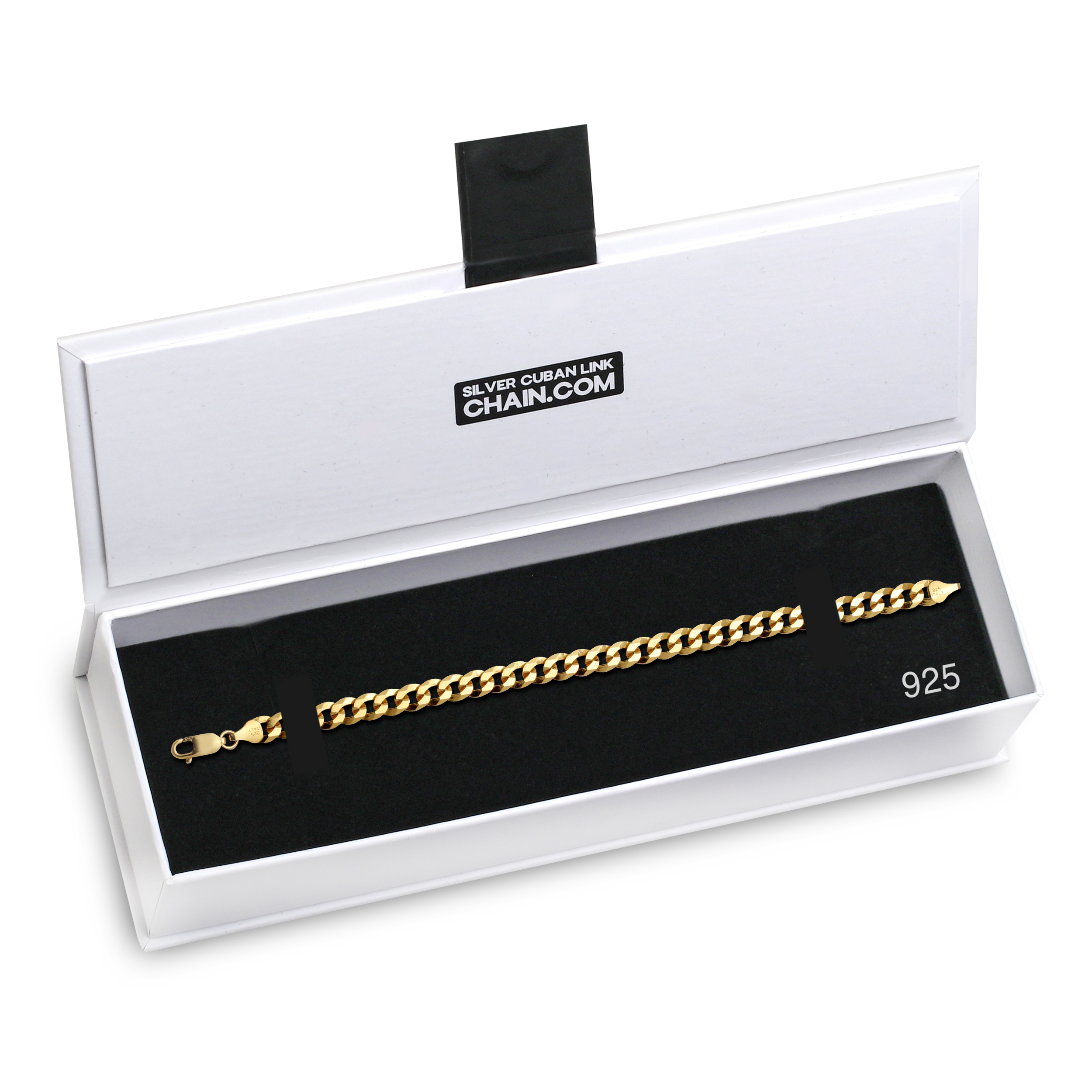 7mm-Flat-Cuban-Link-Bracelet-Yellow-Gold-f 7mm Flat Cuban Link Bracelet Yellow Gold f