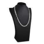 7mm Flat Cuban Link Chain Rhodium b