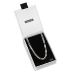 7mm Flat Cuban Link Chain Rhodium c