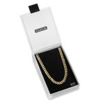 7mm Flat Cuban Link Chain Yellow Gold e