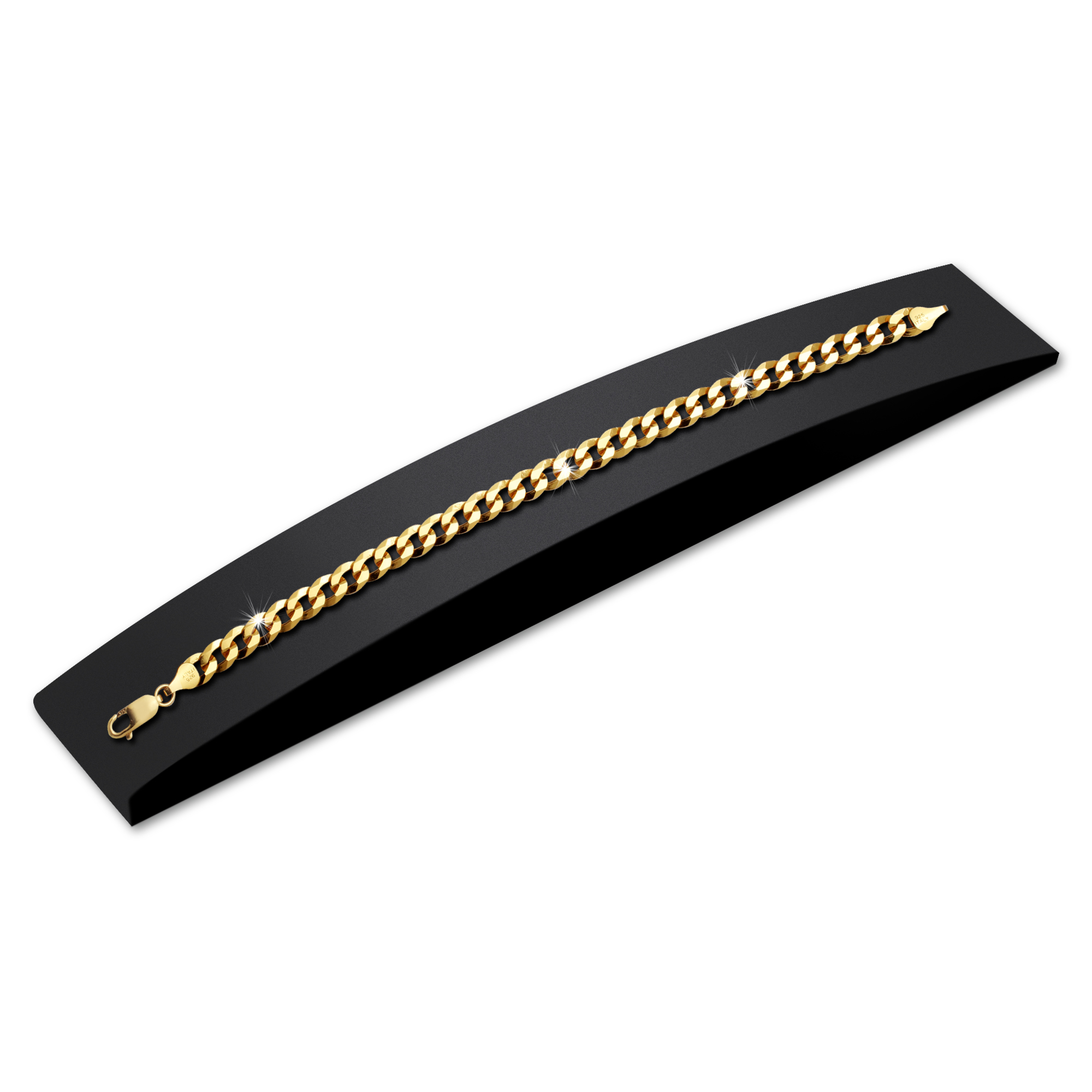7mm-Flat-cuban-link-bracelet-yellow-gold-e 7mm Flat cuban link bracelet yellow gold e