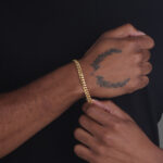 7mm Miami Cuban Lobster Clasp Bracelet Yellow Gold b