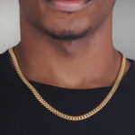 7mm Miami Cuban Lobster Clasp Chain Yellow Gold b