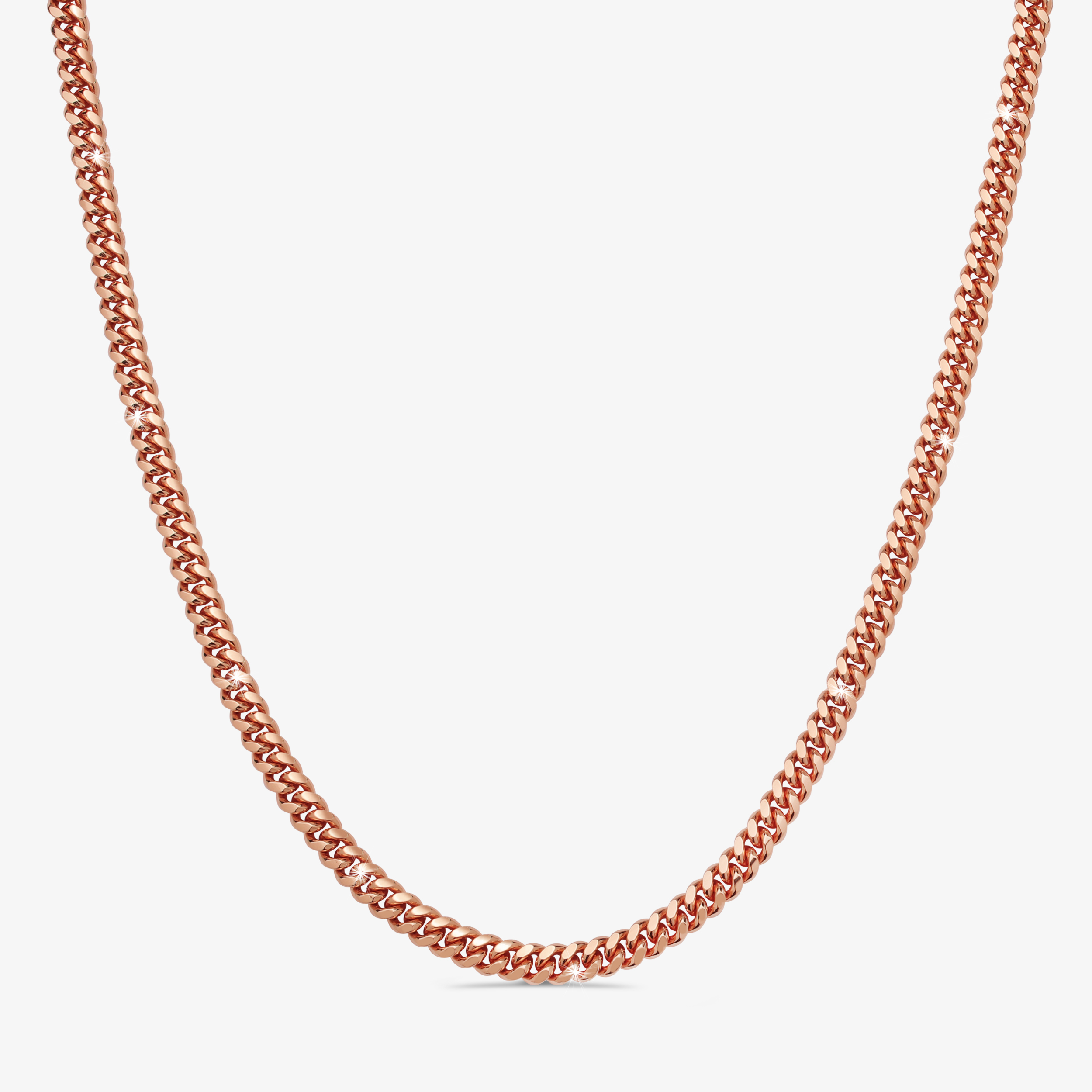 7mm-Silver-Cuban-Link-Lobster-Chain-Rose-Gold-a 7mm Silver Cuban Link Lobster Chain Rose Gold - a