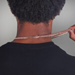 9mm Silver Cuban Link Box Clasp Chain Rose Gold c