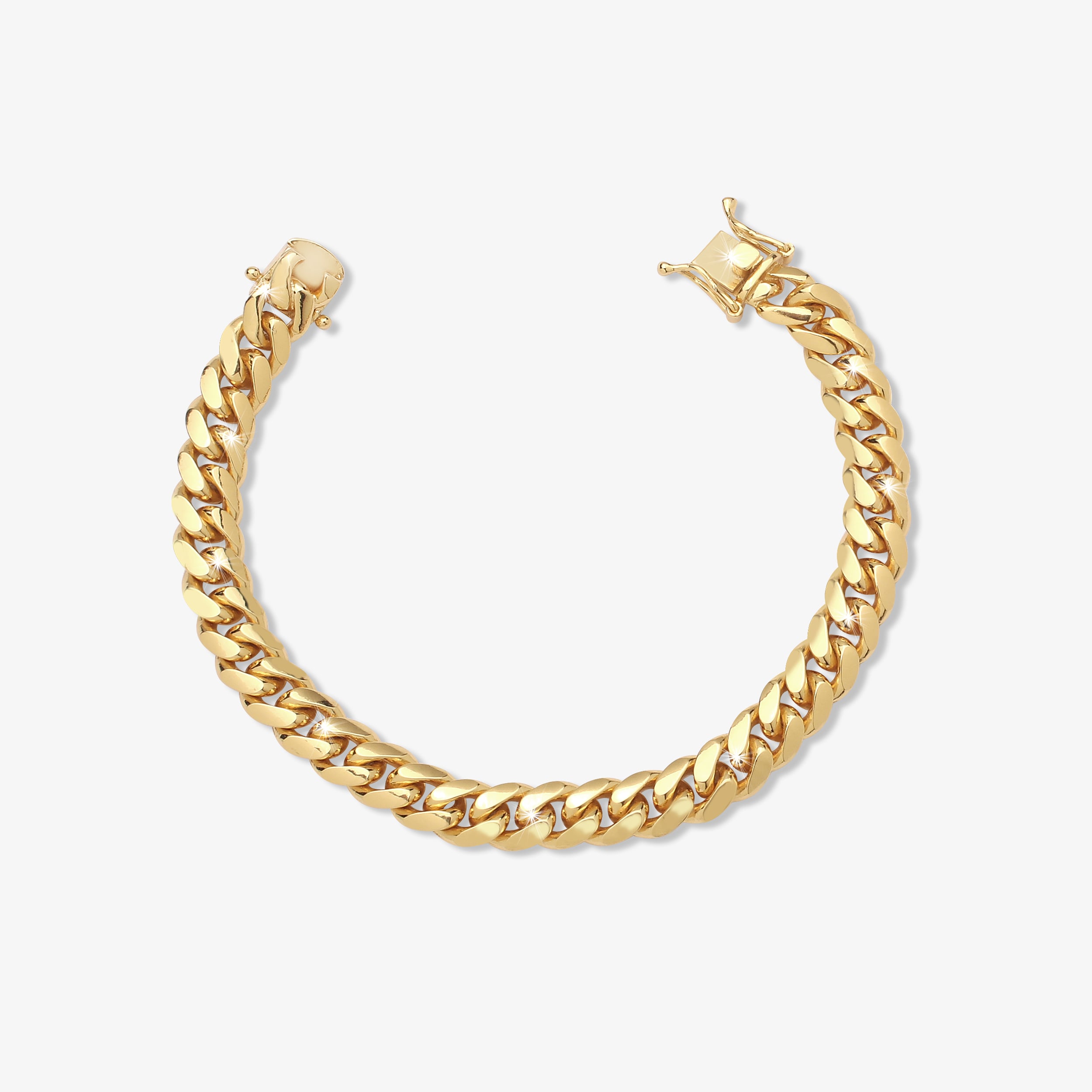 9mm-cuban-link-box-clasp-bracelet-yellow-gold-a 9mm cuban link box clasp bracelet yellow gold - a
