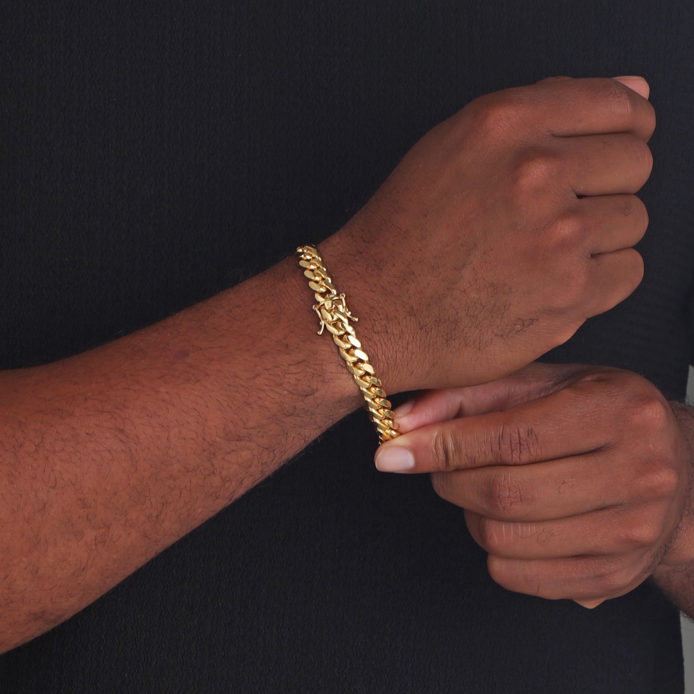 9mm-cuban-link-box-clasp-bracelet-yellow-gold-c 9mm cuban link box clasp bracelet yellow gold c
