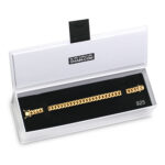 9mm cuban link box clasp bracelet yellow gold f