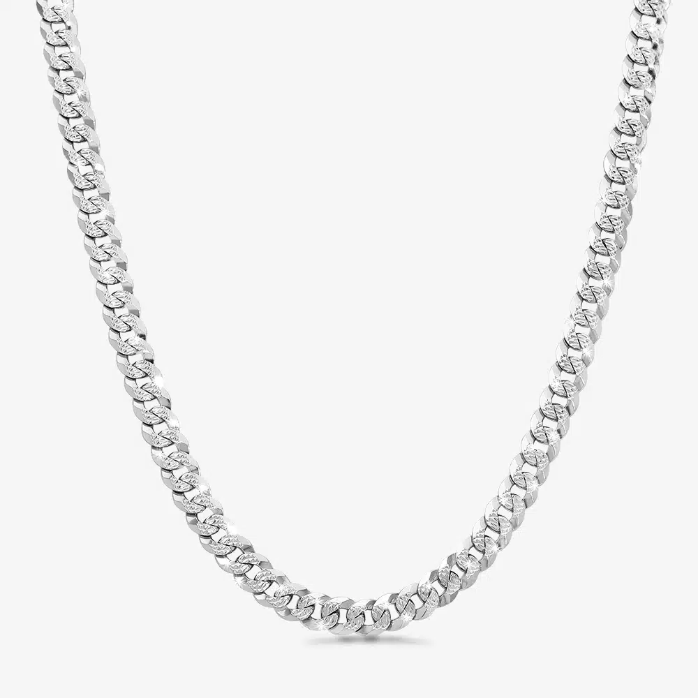 Flat-Cuban-Link-Diamond-Cut-Chain-10mm Flat Cuban Link Diamond Cut Chain 10mm