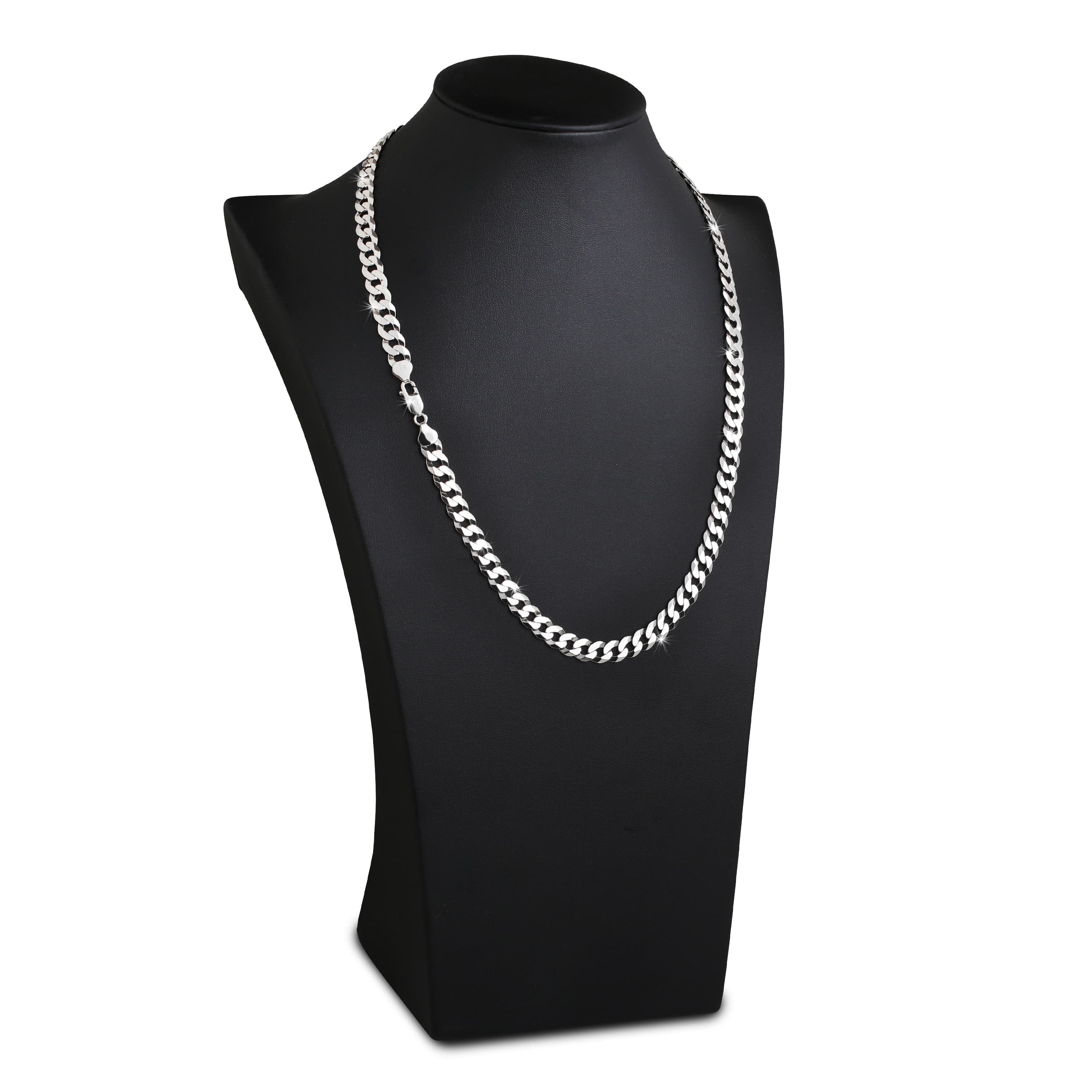 Flat-Cuban-Link-Polish-Chain-7mm Flat Cuban Link Polish Chain 7mm